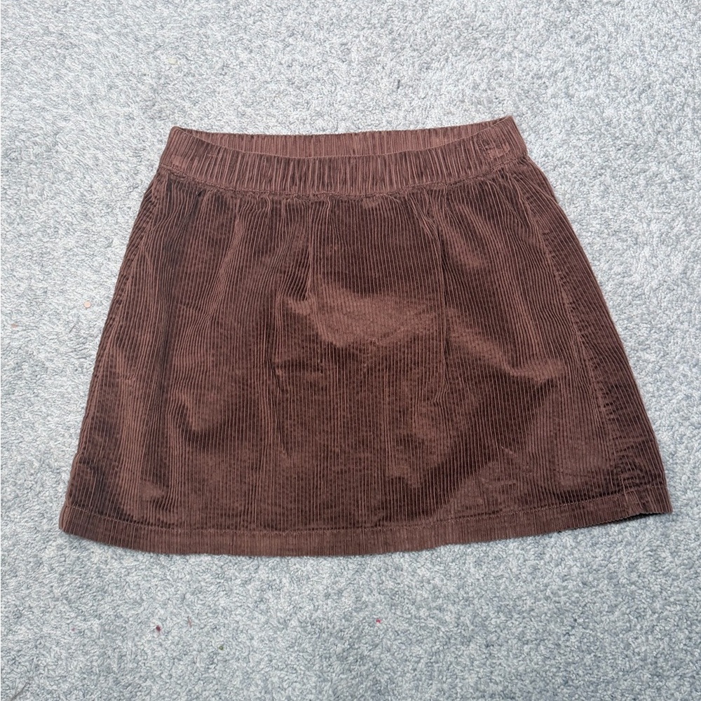 American Eagle Brown Corduroy Mini Skirt